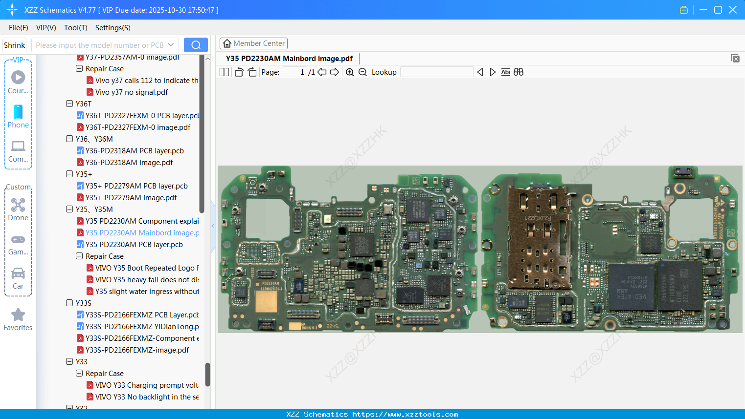 VIVO Y35 PD2230AM Mainbord Image